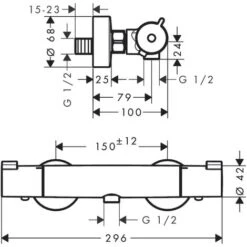 Hansgrohe Ecostat Thermostatic Shower Mixer 1001 CL (13211000) -Bathroom Faucet Store 74153000 4