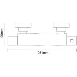 Wholesale Domestic Twist Polished Chrome Thermostatic Bar Shower Valve -Bathroom Faucet Store 7470863 5