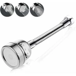 Water-saving Rotating Kitchen Faucet Kitchen Faucet Extension/360 Degree Water-saving Rotating Nozzle Filter/3 Water Outlet Methods/increasing Water Pressure