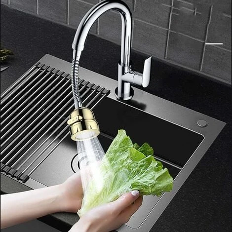 Water-saving Rotating Kitchen Faucet Kitchen Faucet Extension/360 Degree Water-saving Rotating Nozzle Filter/3 Water Outlet Methods/increasing Water Pressure 4 Water-saving Rotating Kitchen Faucet Kitchen Faucet Extension/360 Degree Water-saving Rotating Nozzle Filter/3 Water Outlet Methods/increasing Water Pressure - Image 2