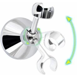 Wall Mounted Shower Holder Wall Mounted Hand Shower Holder 360° Swivel For Hand Shower Or Shower Head -Bathroom Faucet Store 75324801 3