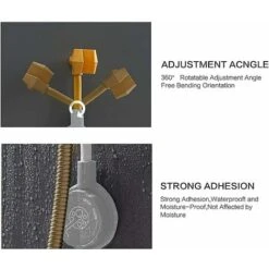 Suction Cup Shower Head Holder, Suction Cup Wall Mounted Hand Shower Holder, Hand Shower Holder, Suitable For Bathrooms, Hotels, Bath Centers (No Nails And No Glue) White -Bathroom Faucet Store 75325206 5