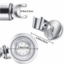 Shower Head Holder, Suction Cup Handheld Shower Holder, Wall Mount Shower Head, Universal Replaceable Shower Slider (Bracket) -Bathroom Faucet Store 75325759 3