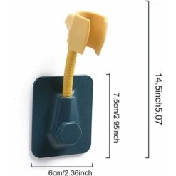 Wall Mounted Hand Shower Holder, 3pcs Universal Adjustable Shower Holder 360 Rotatable Adjustable Shower Head Holder Hanging Shower Head Portable Without Drilling Bathroom Accessory -Bathroom Faucet Store 75326385 2