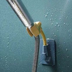 Wall Mounted Hand Shower Holder, 3pcs Universal Adjustable Shower Holder 360 Rotatable Adjustable Shower Head Holder Hanging Shower Head Portable Without Drilling Bathroom Accessory -Bathroom Faucet Store 75326385 4