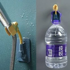 Wall Mounted Hand Shower Holder, 3pcs Universal Adjustable Shower Holder 360 Rotatable Adjustable Shower Head Holder Hanging Shower Head Portable Without Drilling Bathroom Accessory -Bathroom Faucet Store 75326385 5