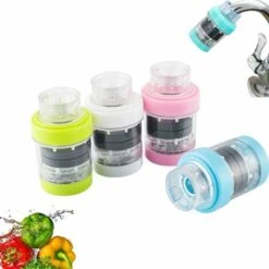 Activated Carbon Water Faucet, Water Faucet Cleaning Purifier, Universal Interface Filter With One Filter Element (4pcs)