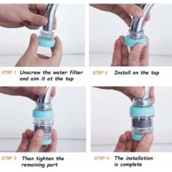 Activated Carbon Water Faucet, Water Faucet Cleaning Purifier, Universal Interface Filter With One Filter Element (4pcs) 9 Activated Carbon Water Faucet, Water Faucet Cleaning Purifier, Universal Interface Filter With One Filter Element (4pcs) -Bathroom Faucet Store 75327805 3