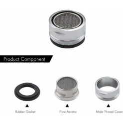 3 Pieces Aerator Faucet, Aerator Filter Faucet With Seal Bathroom M24, PA1B-P3 -Bathroom Faucet Store 75328734 3