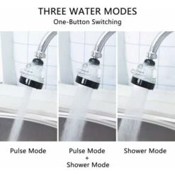 Water Faucet Aerator Can Rotate 360 ​​degrees/pressure Bubbler/water-saving Sieve/three Water Modes -Bathroom Faucet Store 75329095 4