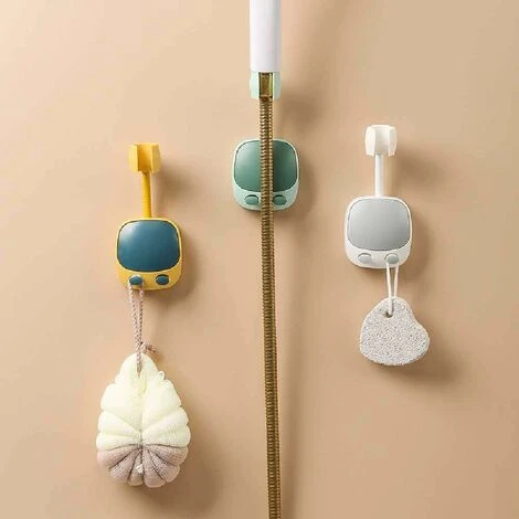 360 Degree Rotating Bathroom Shower Head Holder Punch-free Adjustable Suction Cup Mount Bracket Shower Holder Green 4 360 Degree Rotating Bathroom Shower Head Holder Punch-free Adjustable Suction Cup Mount Bracket Shower Holder Green - Image 2