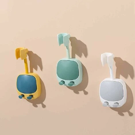 360 Degree Rotating Bathroom Shower Head Holder Punch-free Adjustable Suction Cup Mount Bracket Shower Holder Green 5 360 Degree Rotating Bathroom Shower Head Holder Punch-free Adjustable Suction Cup Mount Bracket Shower Holder Green - Image 3