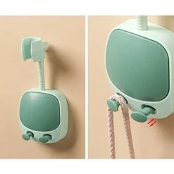 360 Degree Rotating Bathroom Shower Head Holder Punch-free Adjustable Suction Cup Mount Bracket Shower Holder Green 10 360 Degree Rotating Bathroom Shower Head Holder Punch-free Adjustable Suction Cup Mount Bracket Shower Holder Green -Bathroom Faucet Store 75329667 4