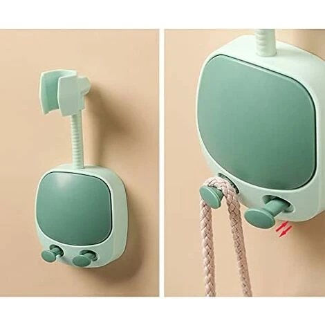 360 Degree Rotating Bathroom Shower Head Holder Punch-free Adjustable Suction Cup Mount Bracket Shower Holder Green 6 360 Degree Rotating Bathroom Shower Head Holder Punch-free Adjustable Suction Cup Mount Bracket Shower Holder Green - Image 4