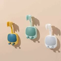 360 Degree Rotating Bathroom Shower Head Holder Punch-free Adjustable Suction Cup Mount Bracket Shower Holder Blue Yellow -Bathroom Faucet Store 75329797 3