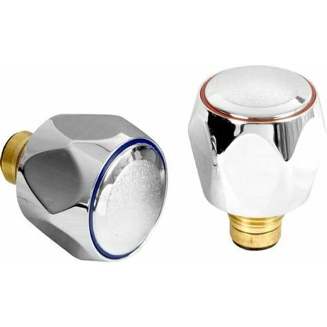 Hot And Cold Standard Replacement Faucet Chrome Head Red And Blue 3 Hot And Cold Standard Replacement Faucet Chrome Head Red And Blue