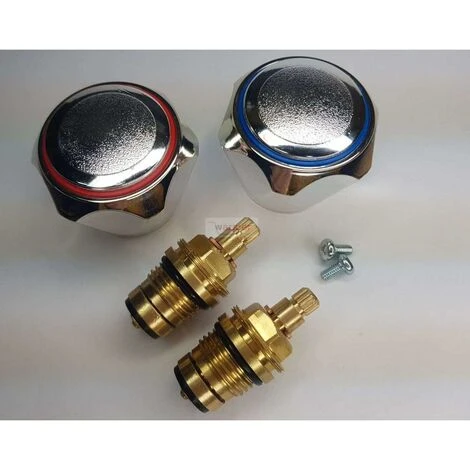 Hot And Cold Standard Replacement Faucet Chrome Head Red And Blue 5 Hot And Cold Standard Replacement Faucet Chrome Head Red And Blue - Image 3