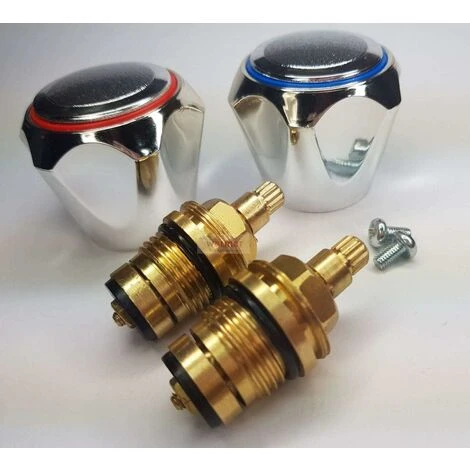 Hot And Cold Standard Replacement Faucet Chrome Head Red And Blue 7 Hot And Cold Standard Replacement Faucet Chrome Head Red And Blue - Image 5