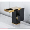 Waterfall LED Bathroom Mixer, Black Gold Low -Bathroom Faucet Store 75551137 1