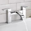 Lucia Square Waterfall Bath Filler Mixer Tap Chrome -Bathroom Faucet Store 76756493 1