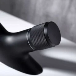 Modern Bathroom Faucet Black Macaron Waterfall Basin Faucet Brass Basin Mixer Tap Ceramic Hot Cold Available Removable Aerator - For Bathroom Toilet -Bathroom Faucet Store 77094686 4