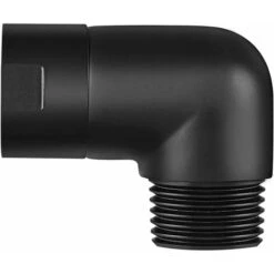 Hand Shower Elbow Adapter For 90 Degree Shower Arm Matte Black