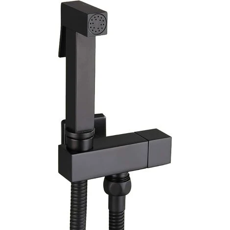 Toilet Spray Kit, Black Brass Hand Held Bidet Sprayer Bidet Sprayer Wall Mounted Toilet Sprayer Complete Kit G1/2 -Bathroom Faucet Store 80402576 1