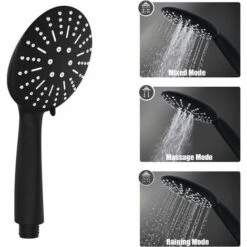 Shower Mixer With Hand Shower Black Shower Faucet Wall-mounted Bathtub Faucet With Bracket And Shower Hose 150 Cm For Bathrooms -Bathroom Faucet Store 84675705 4