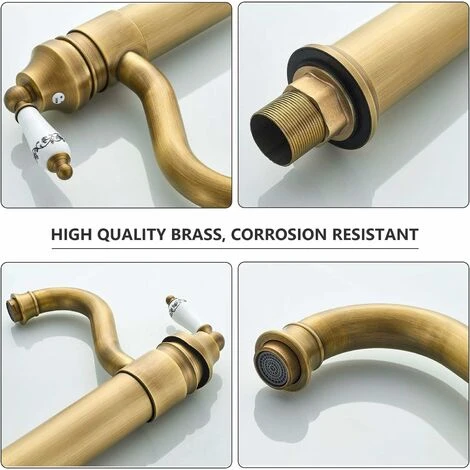Brass Tall Basin Faucet Bathroom Faucet With 360° Swivel Tall Spout Basin Mixer Tap Hot Cold Adjustable Basin Mixer Bathroom Mixer Tap 7 Brass Tall Basin Faucet Bathroom Faucet With 360° Swivel Tall Spout Basin Mixer Tap Hot Cold Adjustable Basin Mixer Bathroom Mixer Tap - Image 5