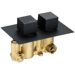 Morval Concealed Valve Double Outlet Square Black (Cvp04K) -Bathroom Faucet Store 86061034 2