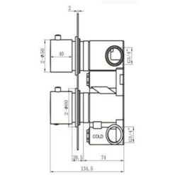 Morval Concealed Valve Double Outlet Square Black (Cvp04K) -Bathroom Faucet Store 86061034 3