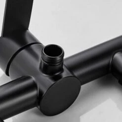 Single Lever Bathtub-Shower Mixer Bath Tap Set Shower Faucets Bathroom Faucet Integrated Check Valve Black Hot And Cold Water Mixer Valve -Bathroom Faucet Store 86503464 3