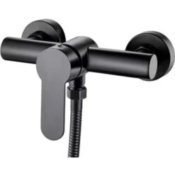 Single Lever Bathtub-Shower Mixer Bath Tap Set Shower Faucets Bathroom Faucet Integrated Check Valve Black Hot And Cold Water Mixer Valve -Bathroom Faucet Store 86503464 4