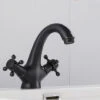Traditional Victorian Integral Basin Faucet Vintage Double Cross Handle Bathroom Faucet,Hegu