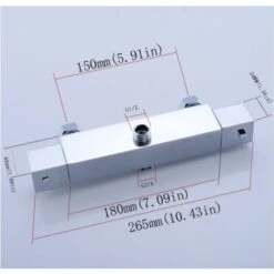 Square Thermostatic Shower Stick Mixing Valve Faucet Chrome Bathroom Double Outlet 8 Square Thermostatic Shower Stick Mixing Valve Faucet Chrome Bathroom Double Outlet -Bathroom Faucet Store 86503866 2