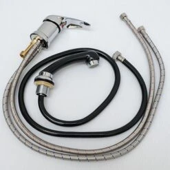 Eyepower Handheld Shower + Hose 115cm Long + Mixer Tap For Professional Hairdresser Shower Head Set To Be Installed In A Backwash Unit To Wash Hair For Hairdressers Coiffeurs Hairstylists To Shampoo