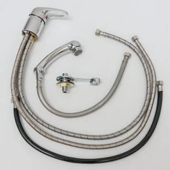 Eyepower Handheld Shower + Hose 40cm Long + Mixer Tap For Professional Hairdresser Shower Head Set To Be Installed In A Backwash Unit To Wash Hair For Hairdressers Coiffeurs Hairstylists To Shampoo