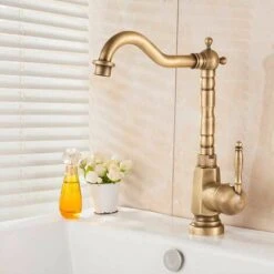 Basin Faucet Rea Bona Old Gold High -Bathroom Faucet Store 87084304 4