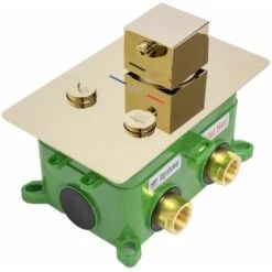 Concealed Thermostatic Shower Set Rea Fenix Davis Gold + Box -Bathroom Faucet Store 87084388 3