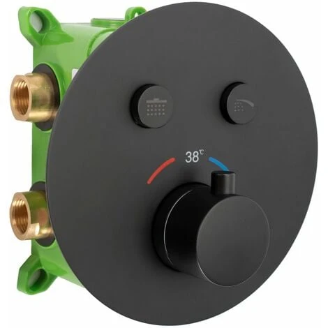 Concealed Thermostatic Shower Set Rea Lungo Miler Black + Box 4 Concealed Thermostatic Shower Set Rea Lungo Miler Black + Box - Image 2