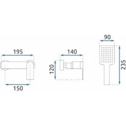 Shower Faucet Rea Storm Gold -Bathroom Faucet Store 87084729 5