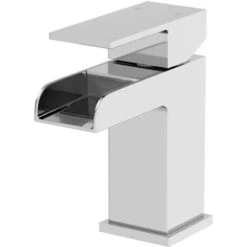 Waterfall Bathroom Basin Mono Mixer Tap Bath Mixer Tap Set Chrome Lever Modern 10 Waterfall Bathroom Basin Mono Mixer Tap Bath Mixer Tap Set Chrome Lever Modern -Bathroom Faucet Store 8755926 4