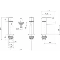 Architeckt Edsberg Bath Shower Mixer Waterfall Tap -Bathroom Faucet Store 8756122 5