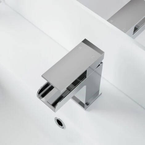 Modern Bathroom Waterfall Mono Basin Sink Mixer Tap Single Lever 7 Modern Bathroom Waterfall Mono Basin Sink Mixer Tap Single Lever - Image 5