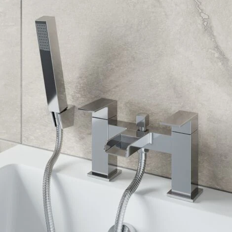 Architeckt Dakota Bath Shower Mixer Waterfall Tap 3 Architeckt Dakota Bath Shower Mixer Waterfall Tap