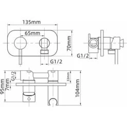 Stainless Steel Hand Shower Toilet Portable Bidet Kit Hot And Cold Water Shower Hose Bidet Toilet Complete Kit, Brushed Gold, WS024J2F2 -Bathroom Faucet Store 88295418 5