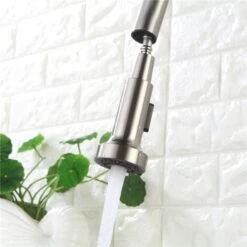 Pull-Out Sink Sprayer With Button Brushed Spray Head 2 Jets For Kitchen Mixer Tap Kitchen Taps -Bathroom Faucet Store 88295632 5