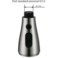 Pull-Out Sink Sprayer Sprayer For Kitchen Mixer Tap Pro Head With 2 Types Of Jets Brushed -Bathroom Faucet Store 88299528 3