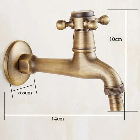 Antique Cooking Washing Machine Wall Mounted Single Screen Bathroom Faucet-Antique B 4 Antique Cooking Washing Machine Wall Mounted Single Screen Bathroom Faucet-Antique B - Image 2