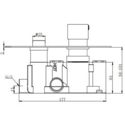 Elgin Touch Concealed Shower Valve 1 Way Round (Single Outlet) -Bathroom Faucet Store 88838375 3